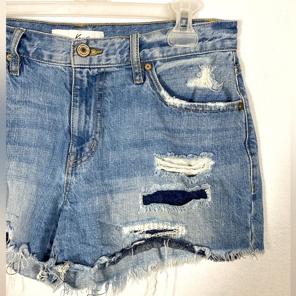 KanCan Blue Distressed Jean Shorts size 27 - Picture 5 of 12